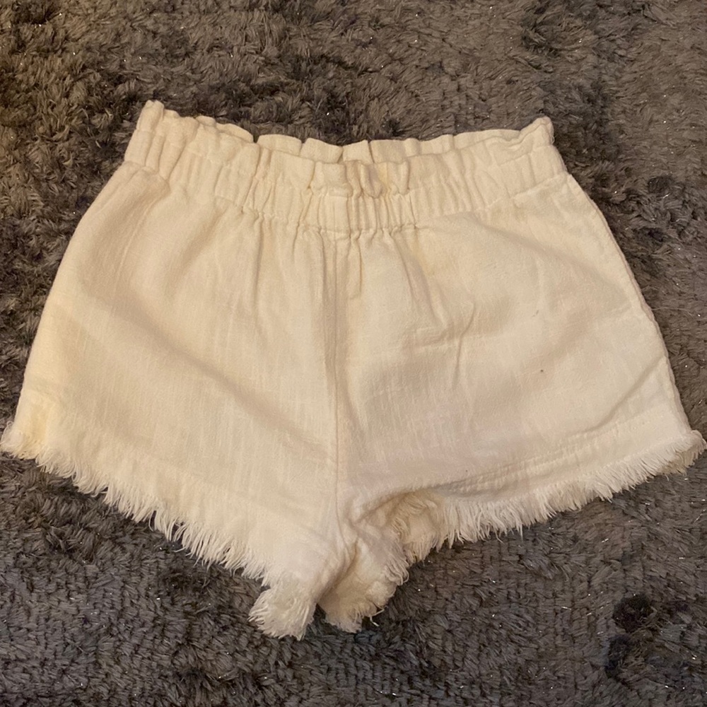 Urban Outfitters White High Waisted Cotton Shorts